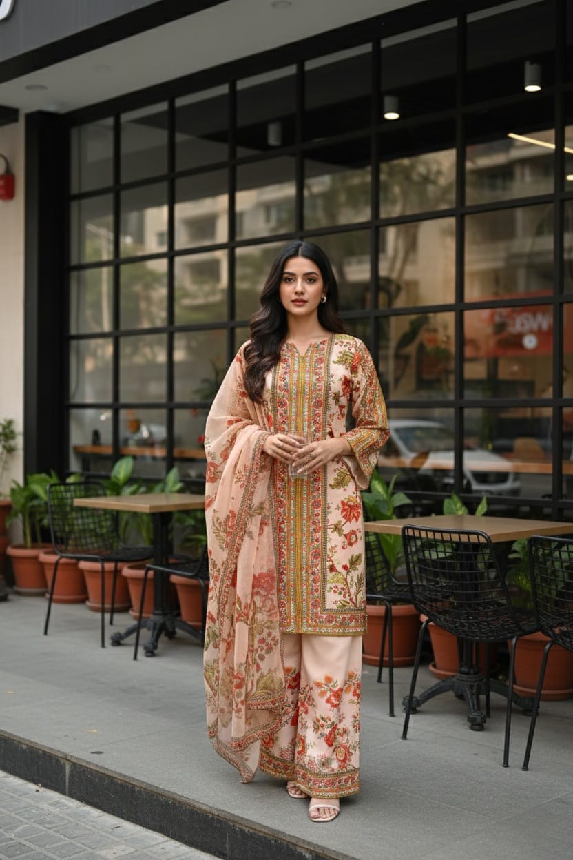 PRINTED CO-ORD SETS WITH DUPPATA