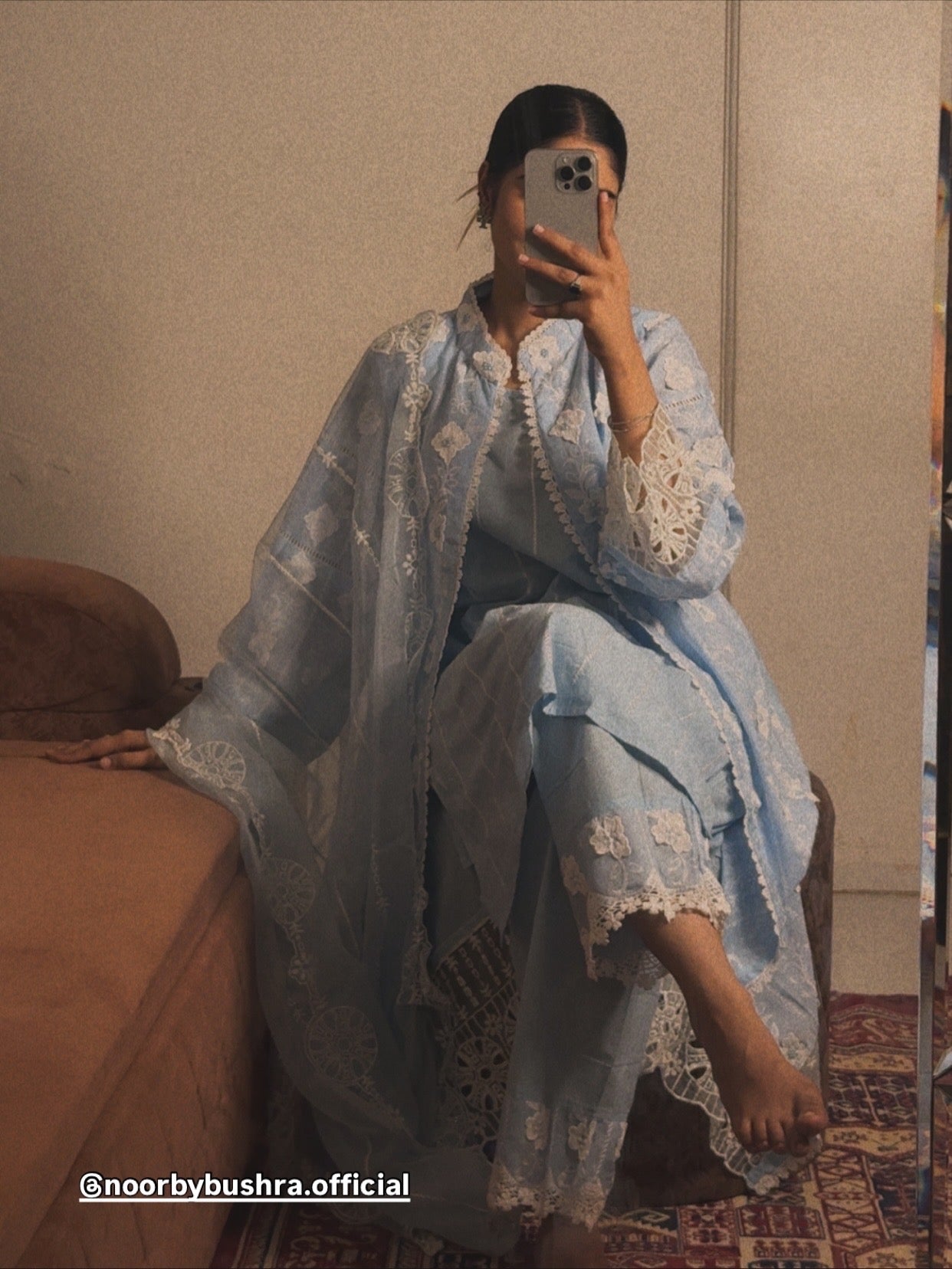 Serene Aura 4-Piece Embroidered Set