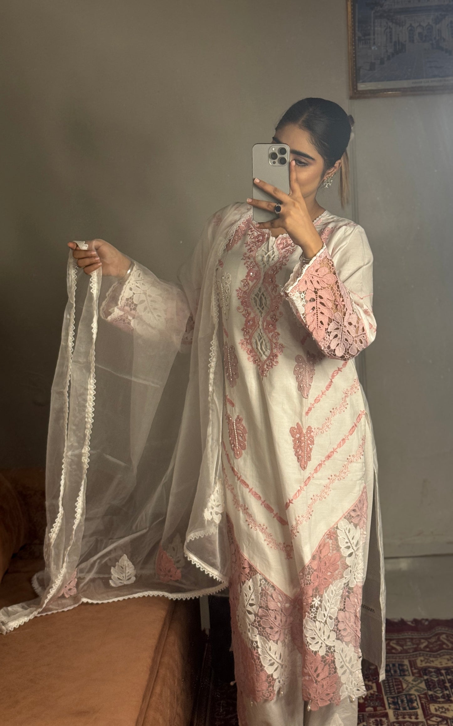 Suroor Blush Set – 3-Piece Embroidered Suit