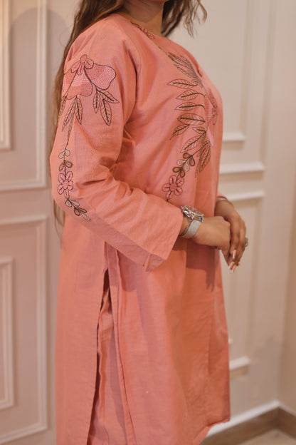 Blush Petal Embroidered Set