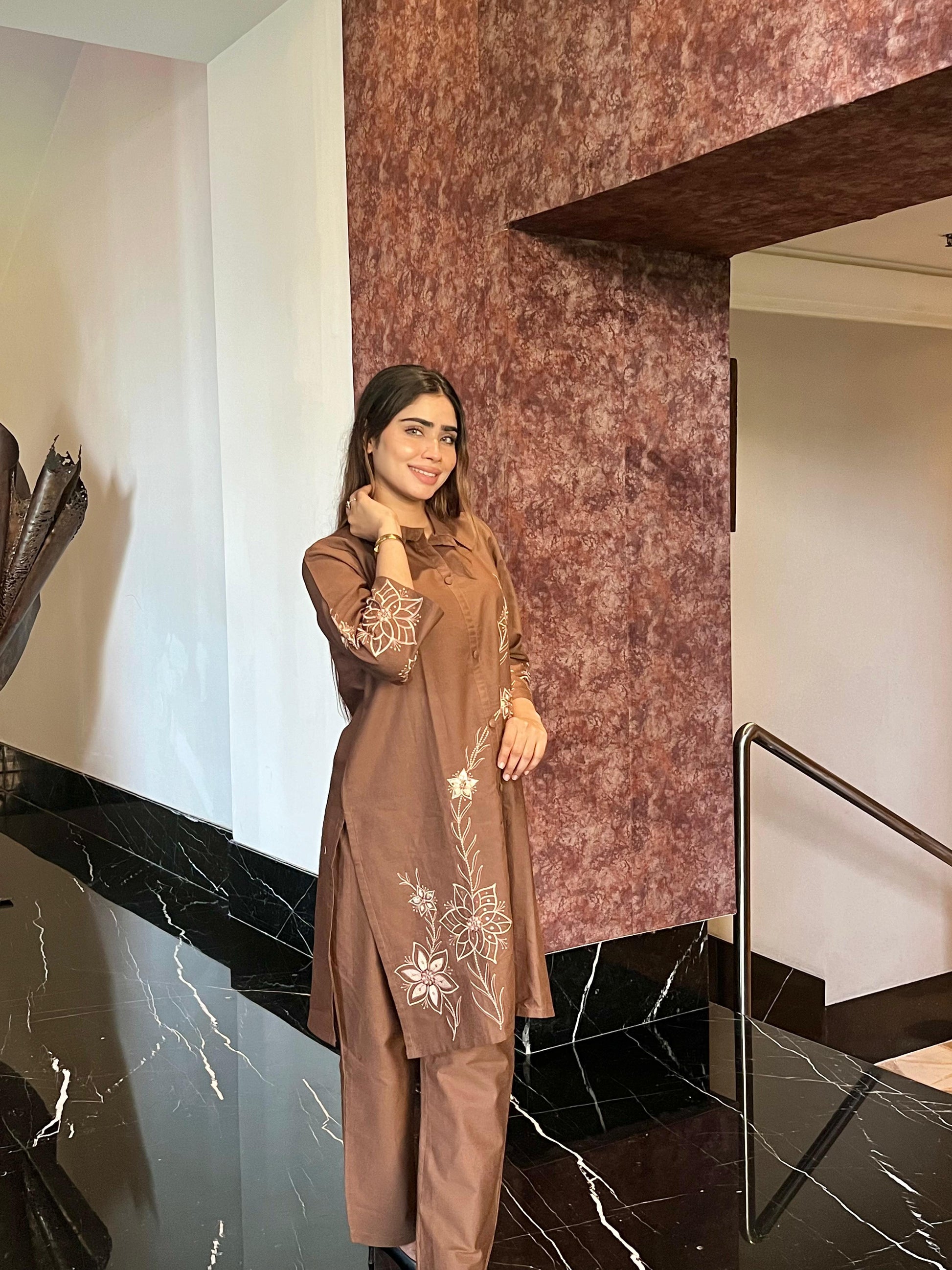 Mocha Bloom Co-ord Set