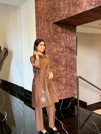 Mocha Bloom Co-ord Set